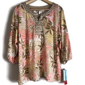 🦄 C.D. Daniel’s Beaded Boho Top